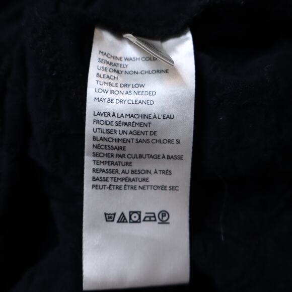 FREE PEOPLE Ladybug Long Sleeve Top Black Textured Ruffle Crop Women's S - Picture 9 of 10